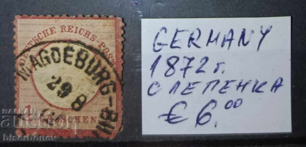 1872, Germany, German Empire, traces of hinges