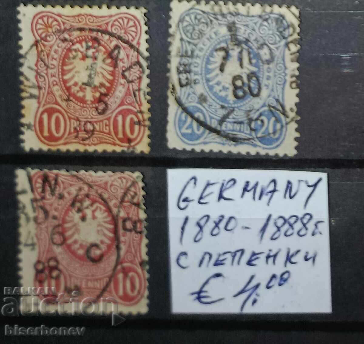 1880, Germania, Imperiul German, urme de lipici