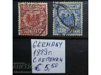 1889, Germania, Imperiul German, urme de bandă adezivă