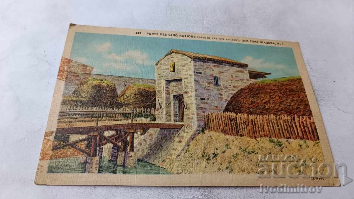 Carte poștală Old Fort Niagara Porte des Cinq Nations