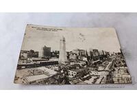 Postcard Minneapolis Skyline from Curtis Hotel 1933