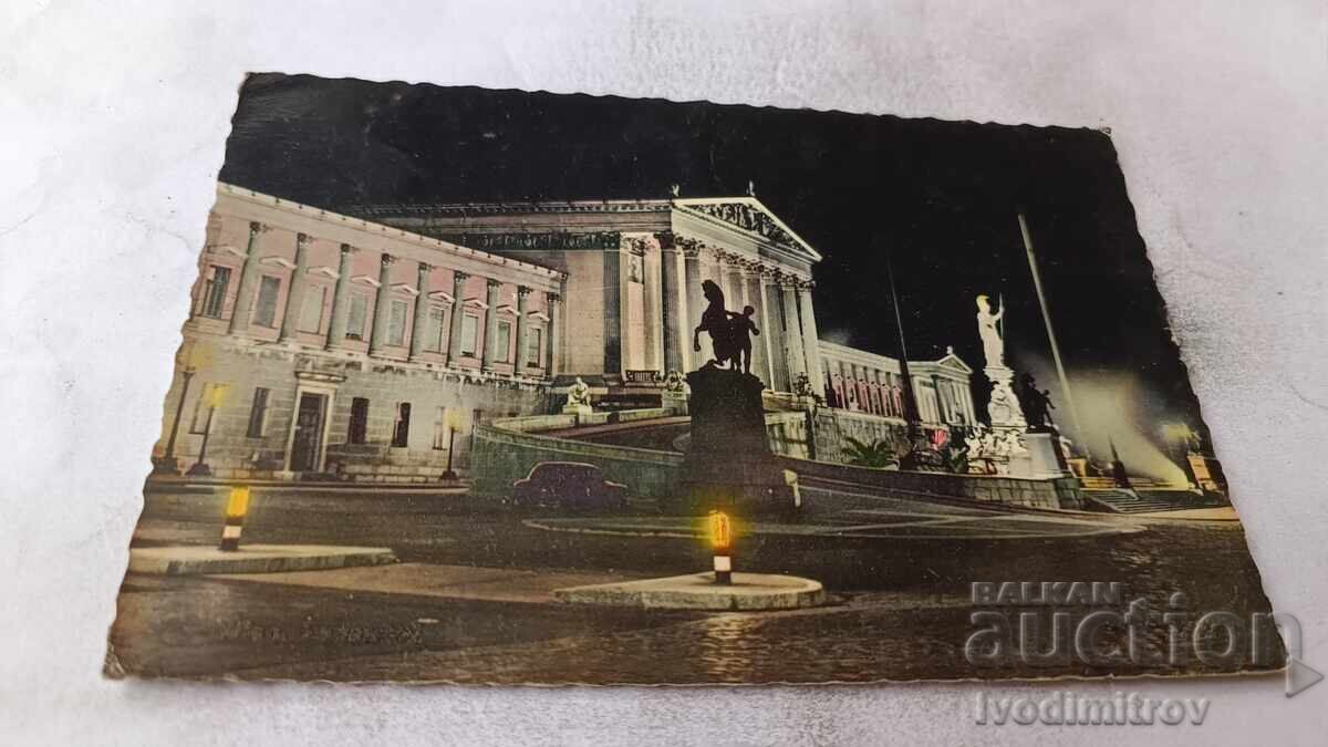 Carte poștală Wien Parlament 1961