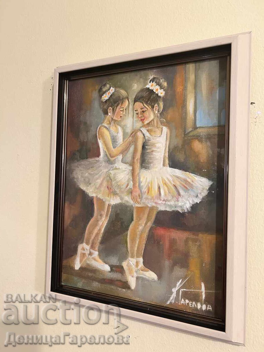 Denitsa Garelova painting 30/40 "Two Future Prima Ballerinas" - 5
