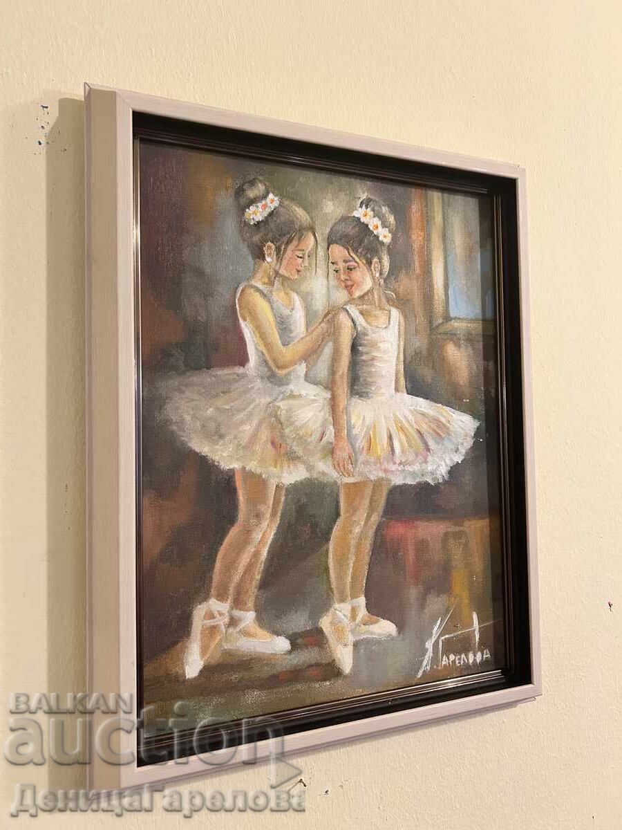 Denitsa Garelova painting 30/40 "Two Future Prima Ballerinas" - 7