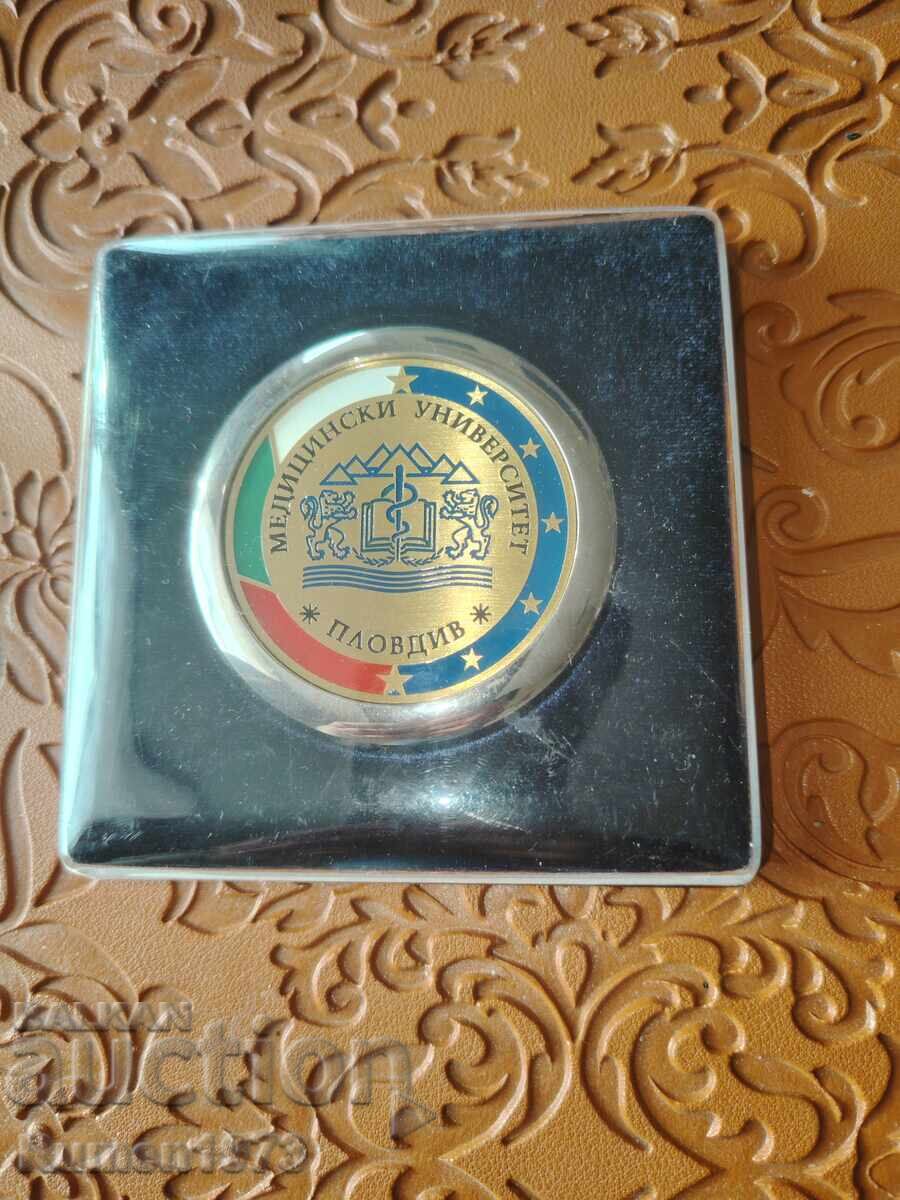 Livrarea Medalie, plachetă, Universitatea de Medicină din Plovdiv