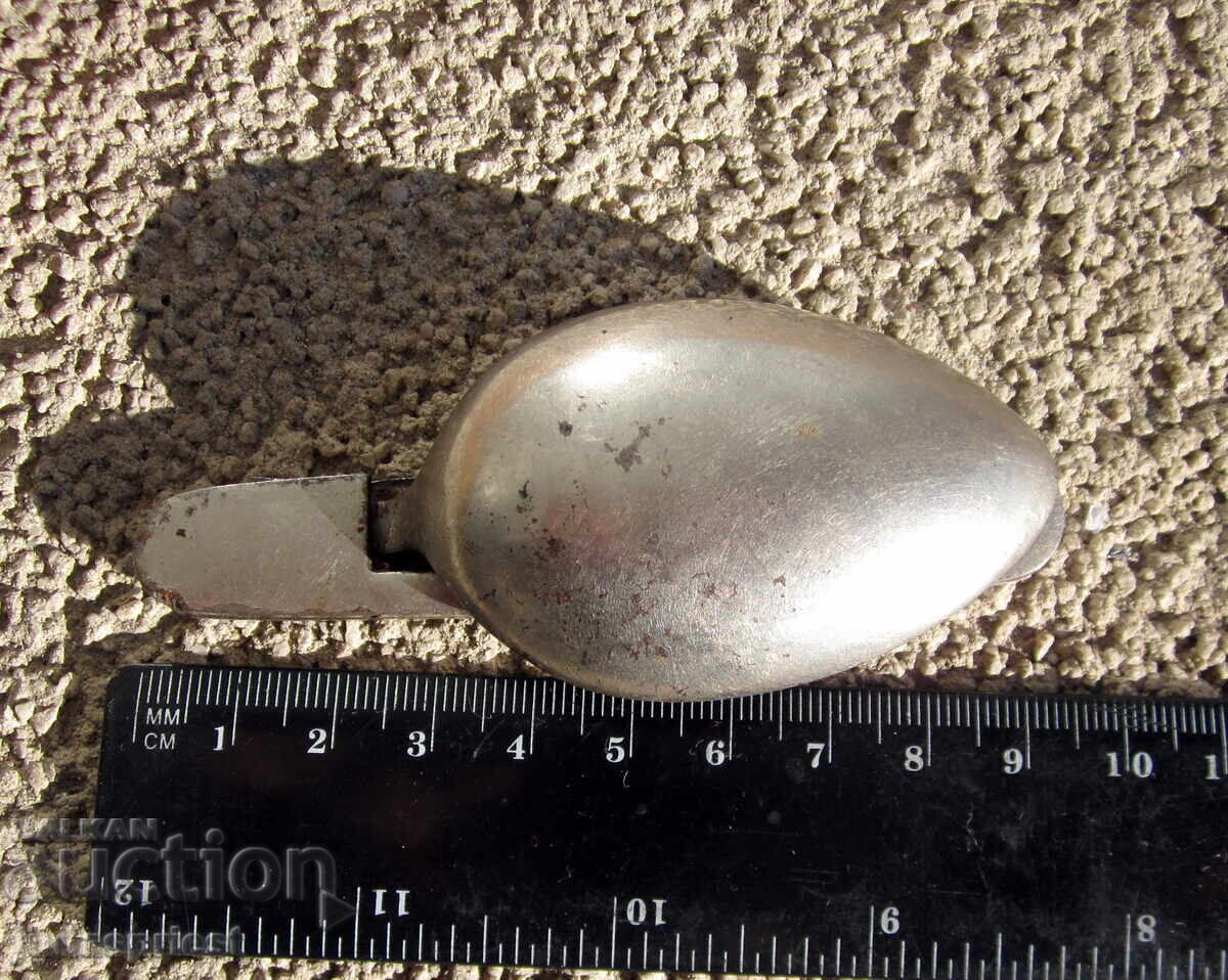 ПСВ старинна Българска войнишка сгъваема лъжица - 7