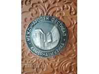 Plaque, medal, international festival "Chamber Music Plovdiv"