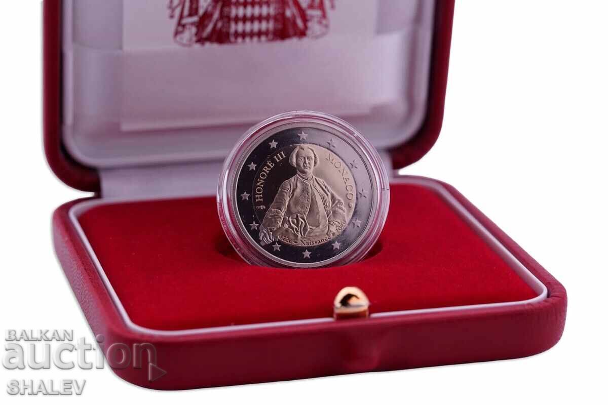 2 Ευρώ 2020 Μονακό "Honore III" (2 evro Monako) ΣΠΑΝΙΟ!- Proof