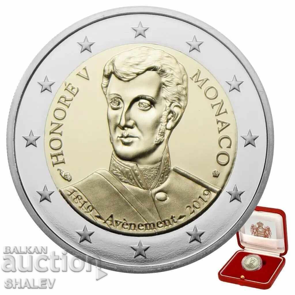 2 Euro 2019 Monaco "Honore V" RARE! - Proof