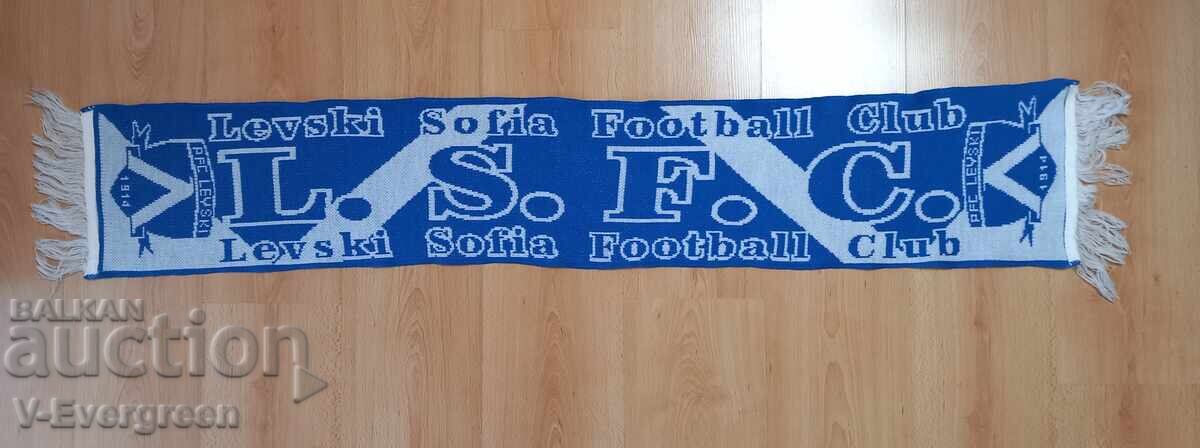 Fular de fotbal vechi Levski Sofia, fular tricotat - 5