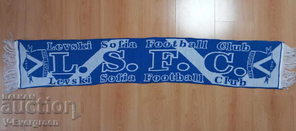 Fular de fotbal vechi Levski Sofia, fular tricotat