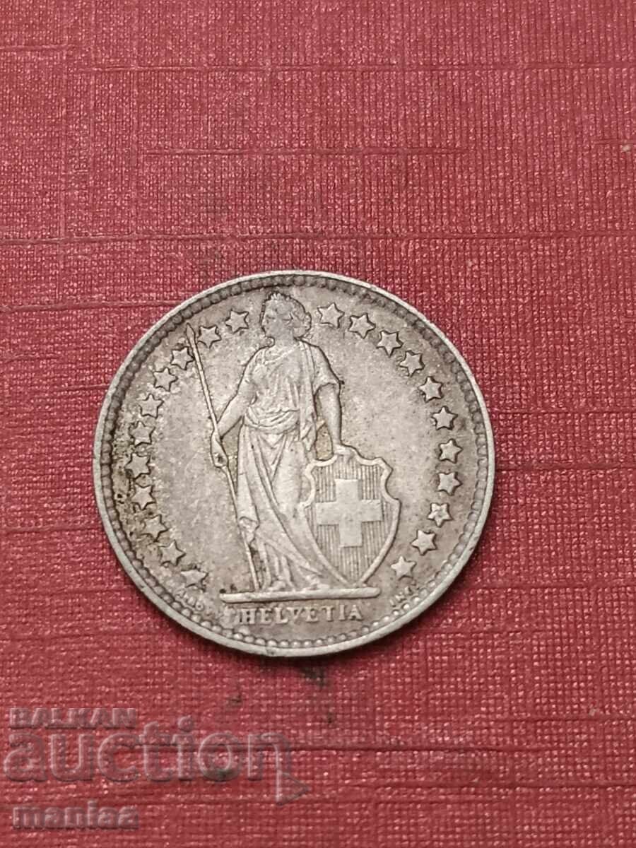 Licitație 1/2 franc 1936 Argint!