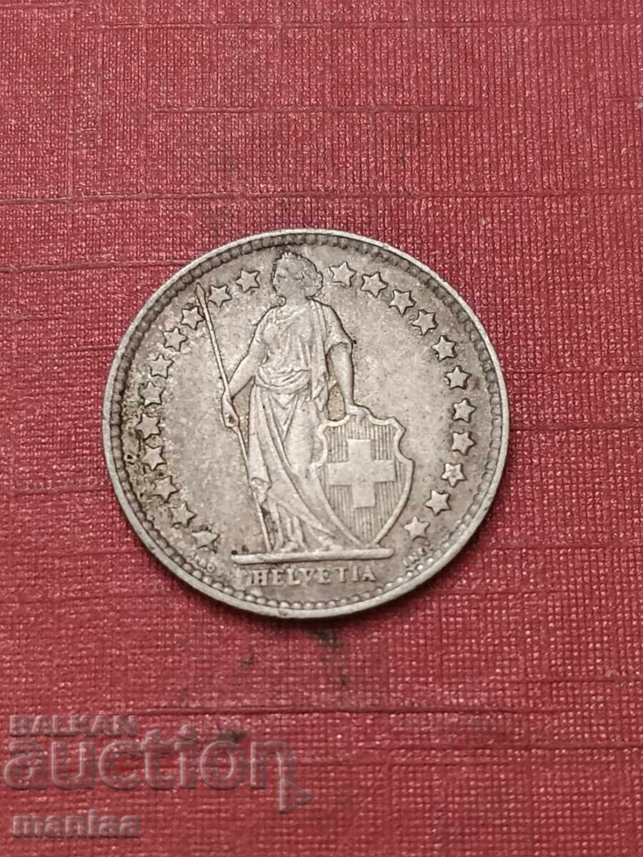 Livrarea 1/2 franc 1936 Argint!