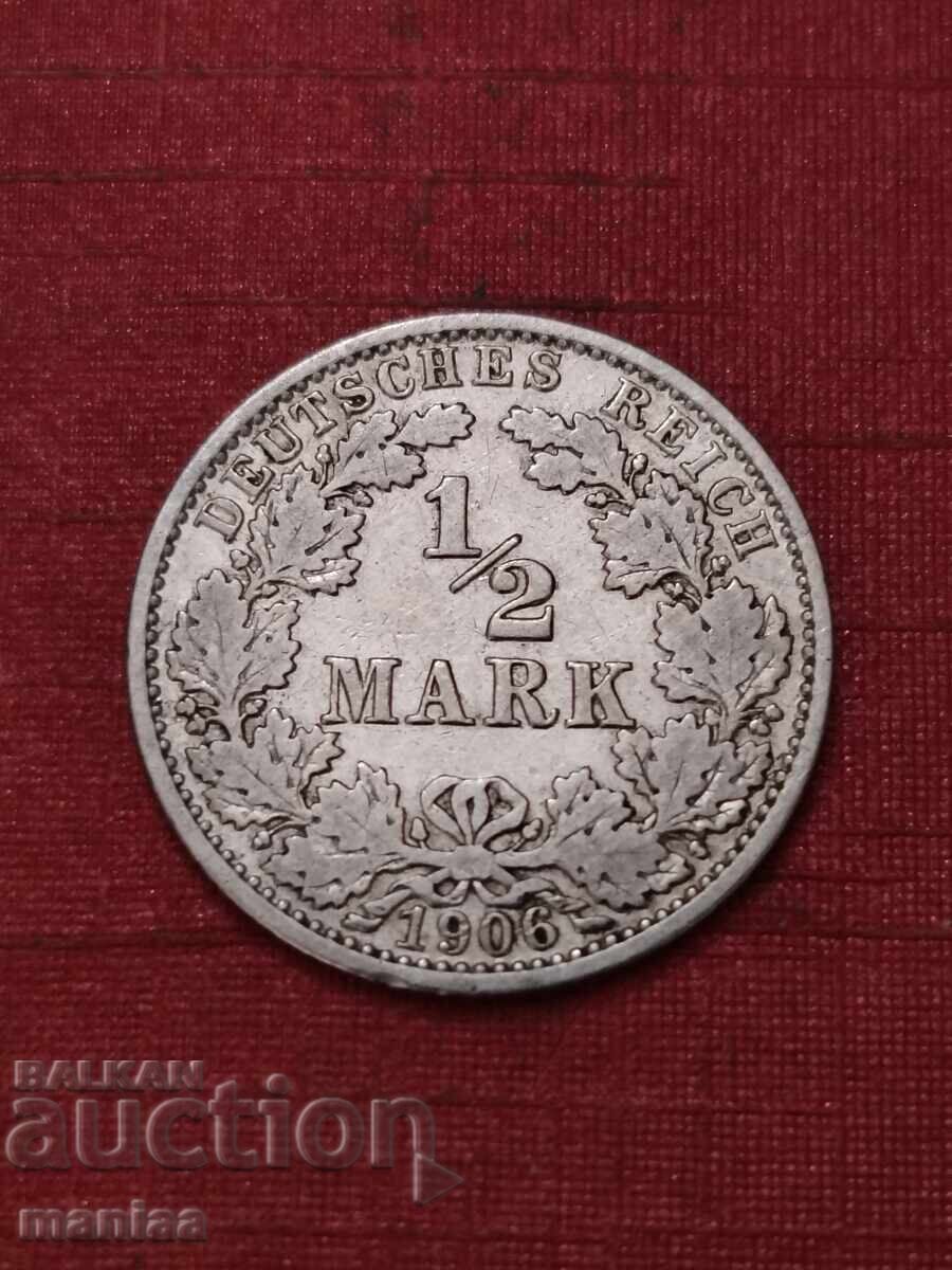 1/2 marcă 1906 Argint! cu preț € 12.00 | 23.47 BGN
