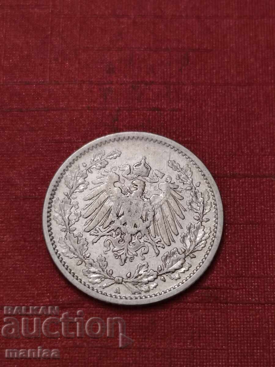 Livrarea 1/2 marcă 1906 Argint!