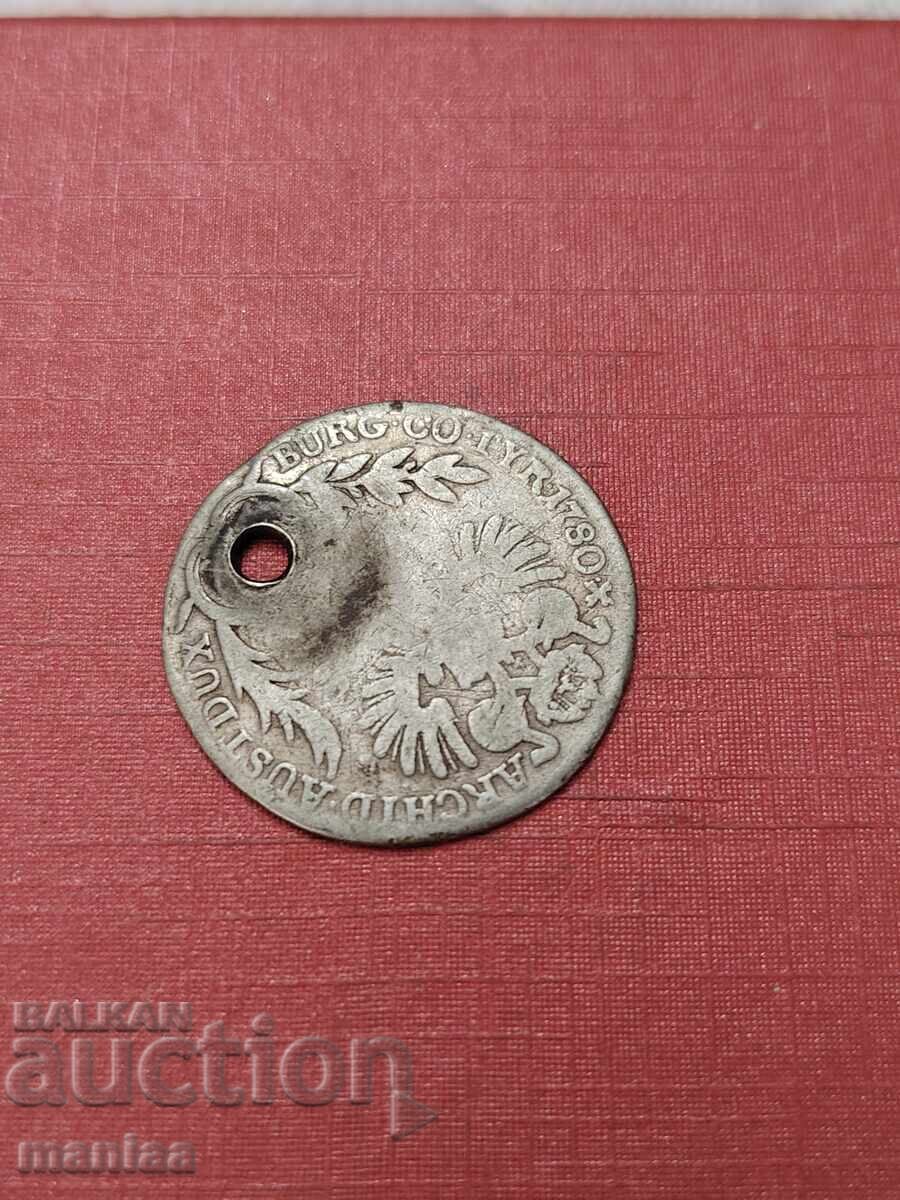 1/3 taler 1780 Argint