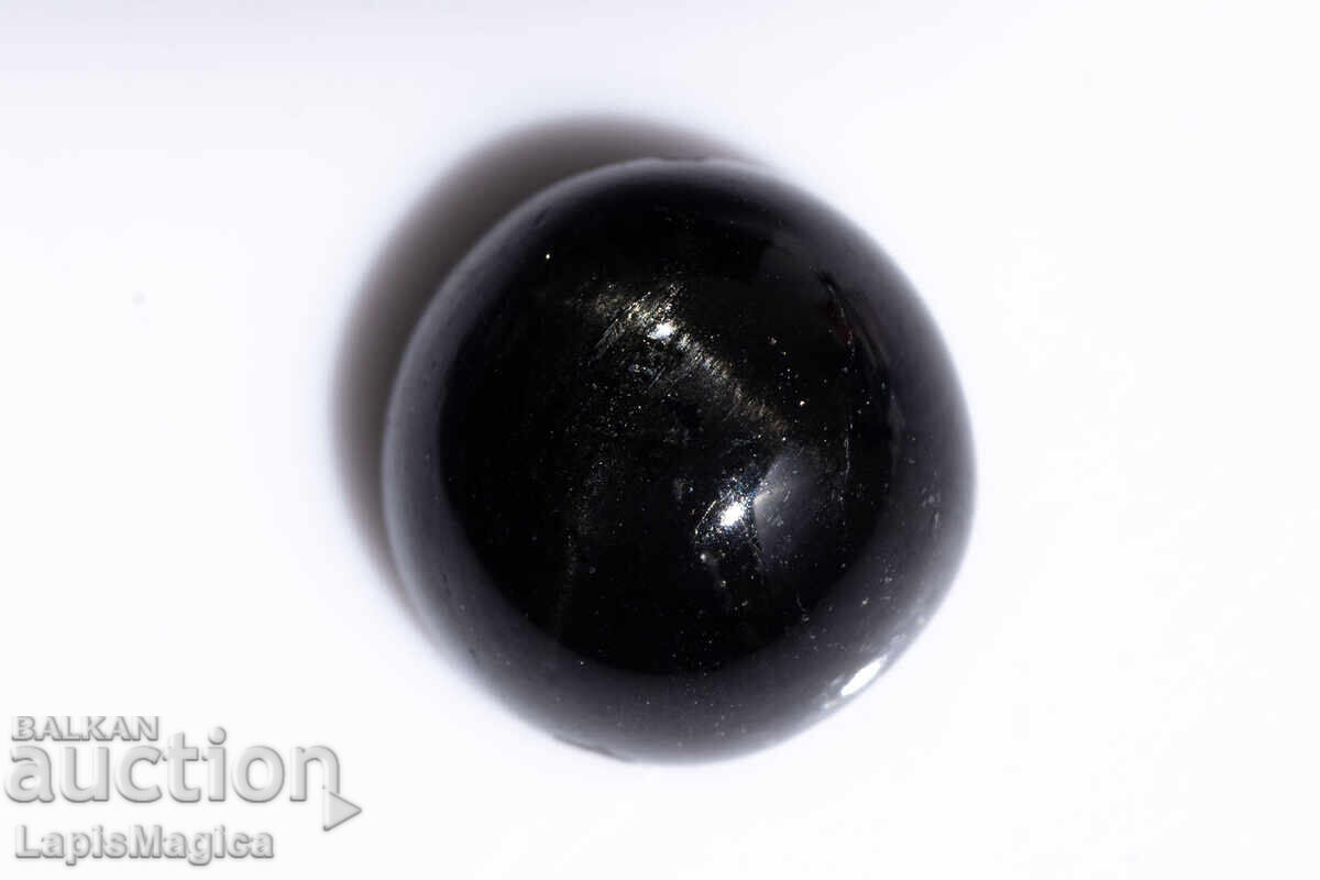 Black Star Diopside 3.91ct 8.9mm Round Cabochon