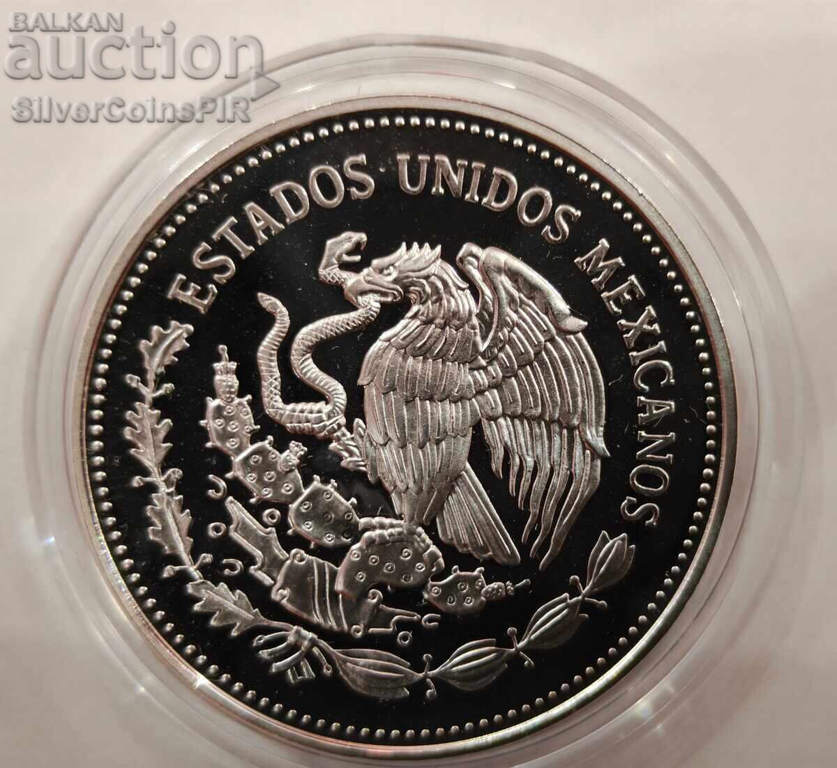 Silver 100 Pesos Butterflies 1987 Mexico Endangered Animals - 6