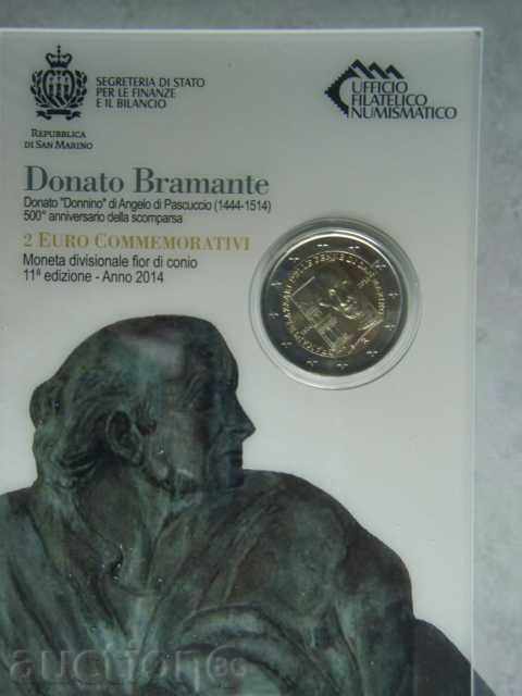 2 Euro 2014 San Marino "Bramante" Сан Марино Unc (2 евро) /1 с цена € 35.89 | 70.19 лв.
