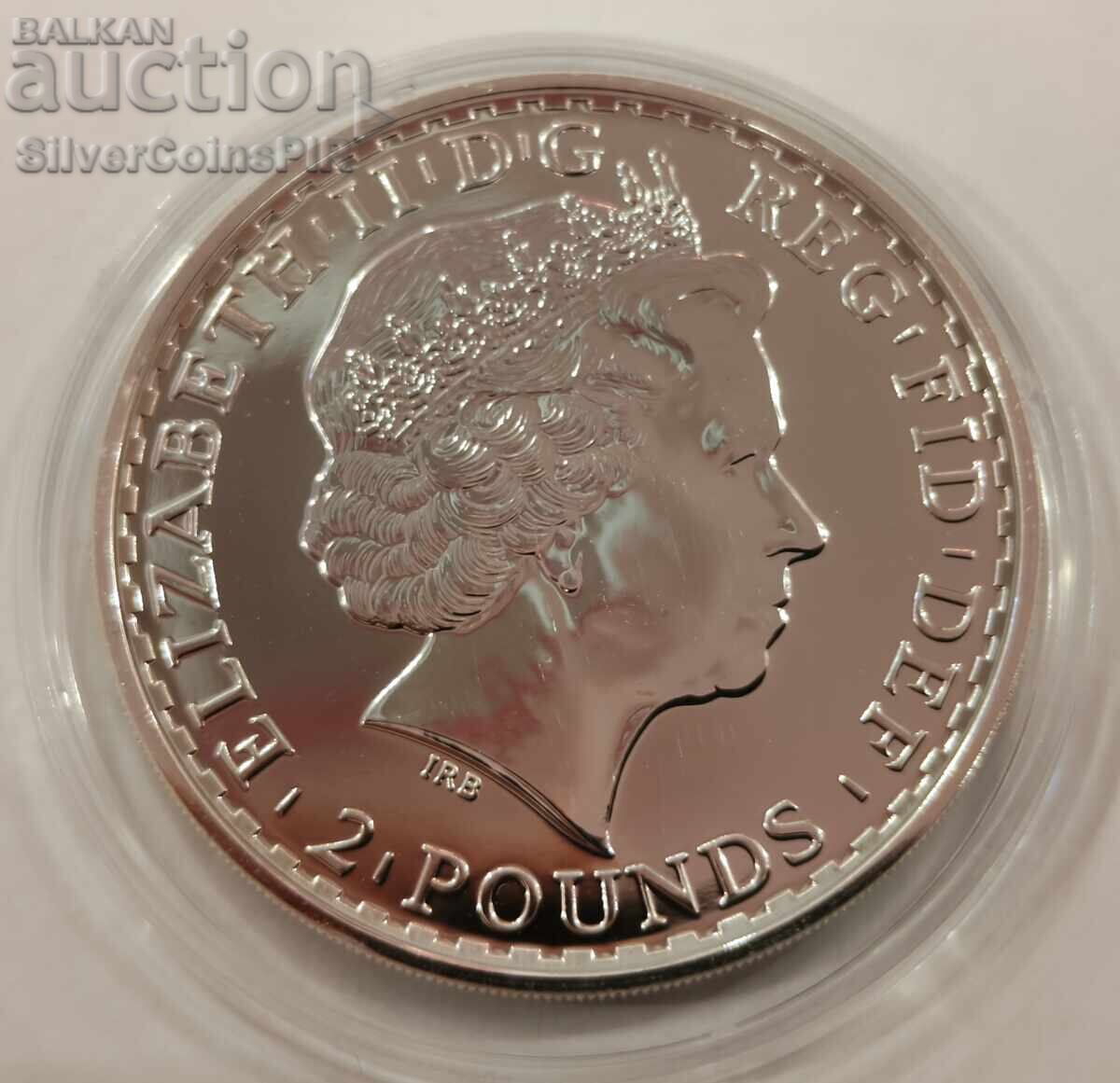 Silver 1 oz Britannia 2013 UK 2 pounds - 5