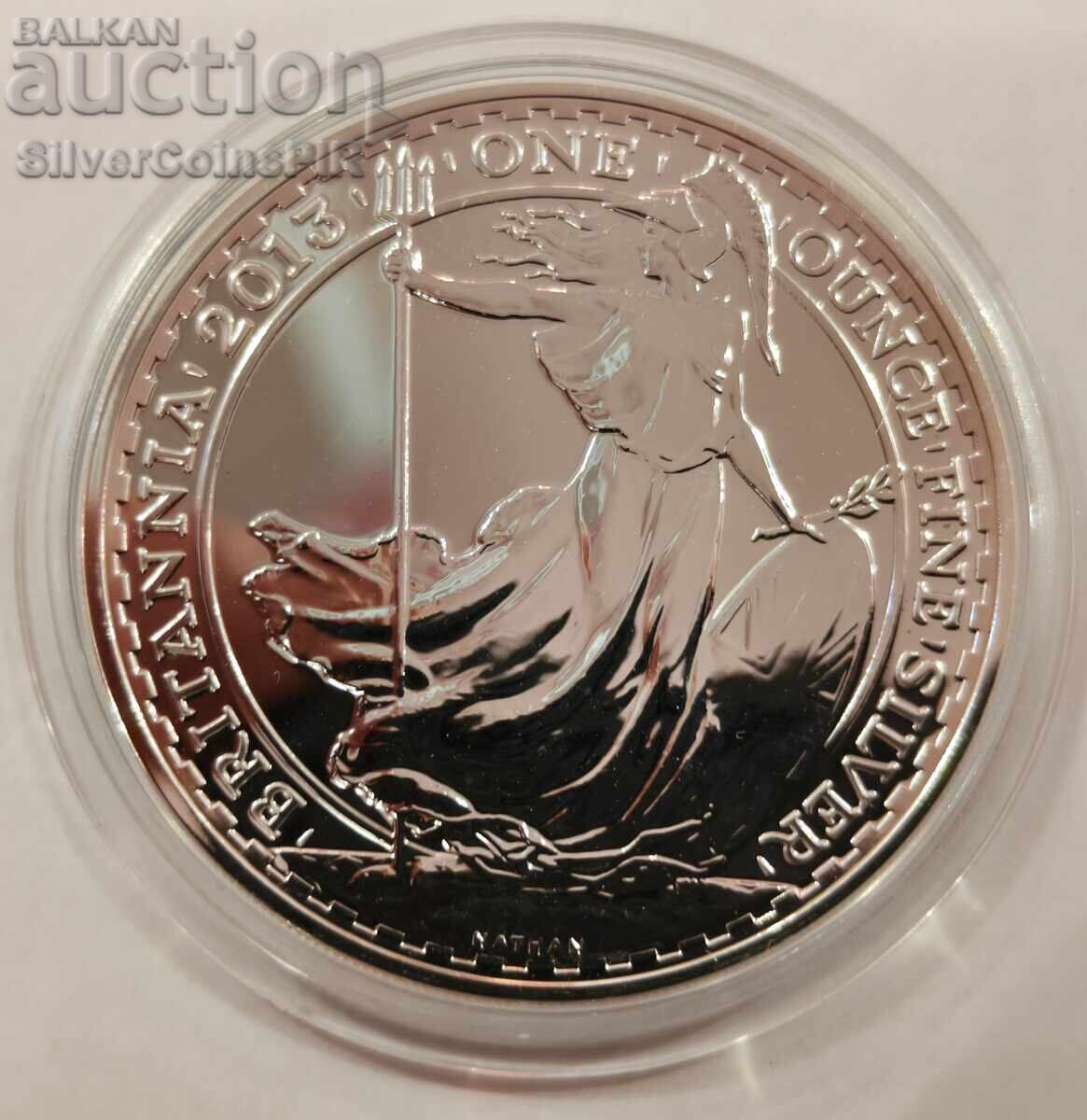 Silver 1 oz Britannia 2013 UK 2 pounds