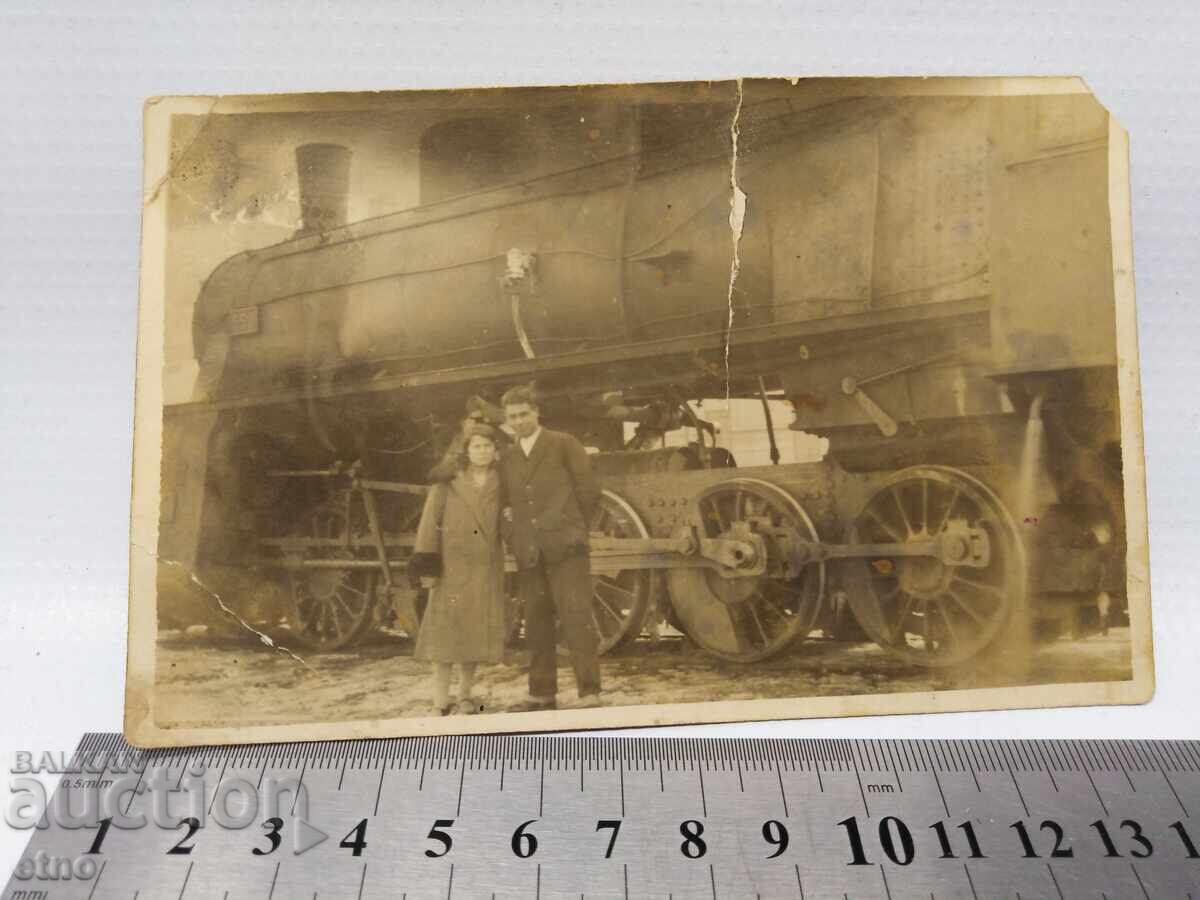 TREN DIN 1929, LOCOMOTIVĂ, RUSE, FOTOGRAFIE REGALĂ AUTENTICĂ