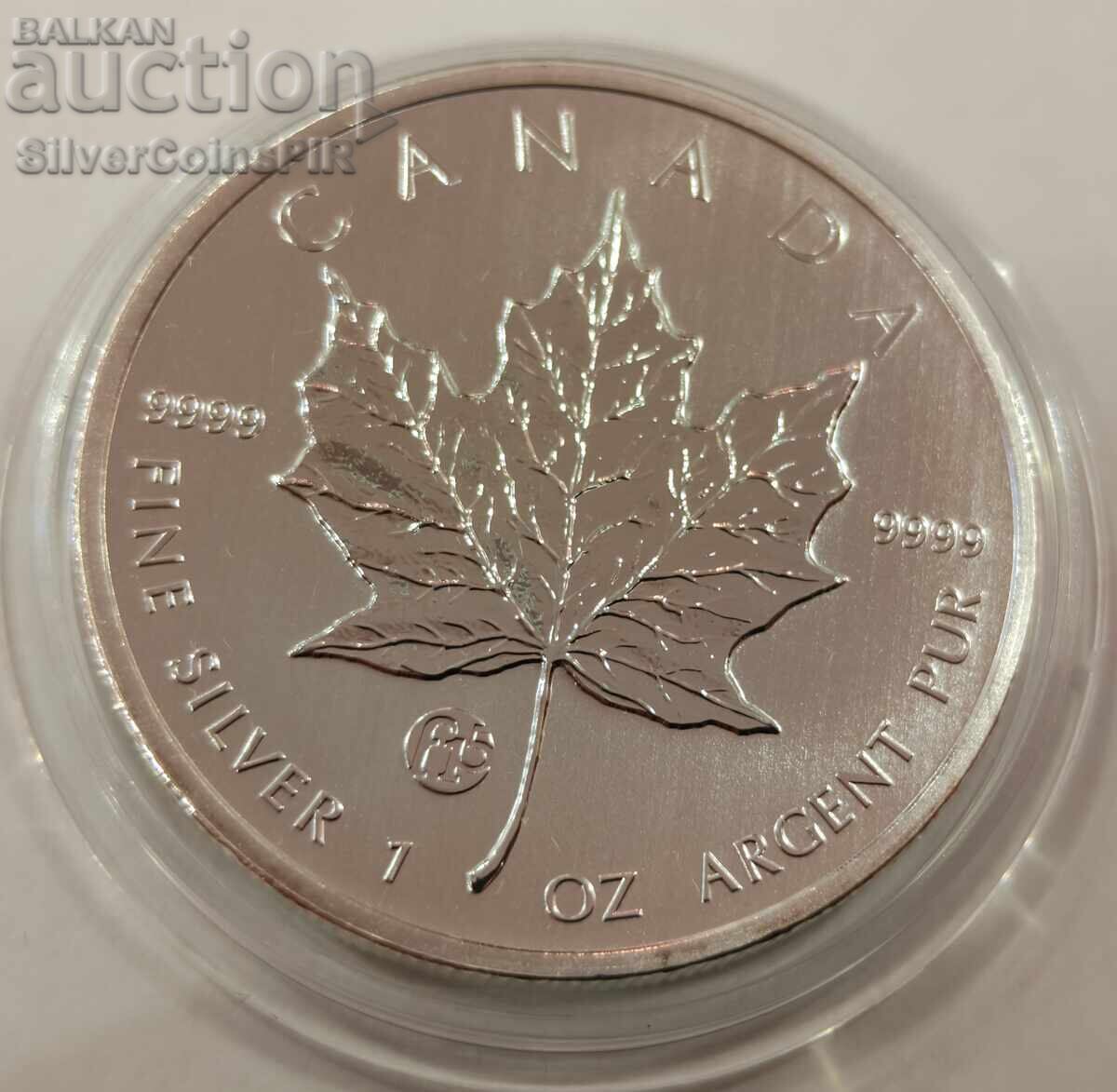 Silver 1 oz F15 Maple Leaf 2013 5 Dollars Canada