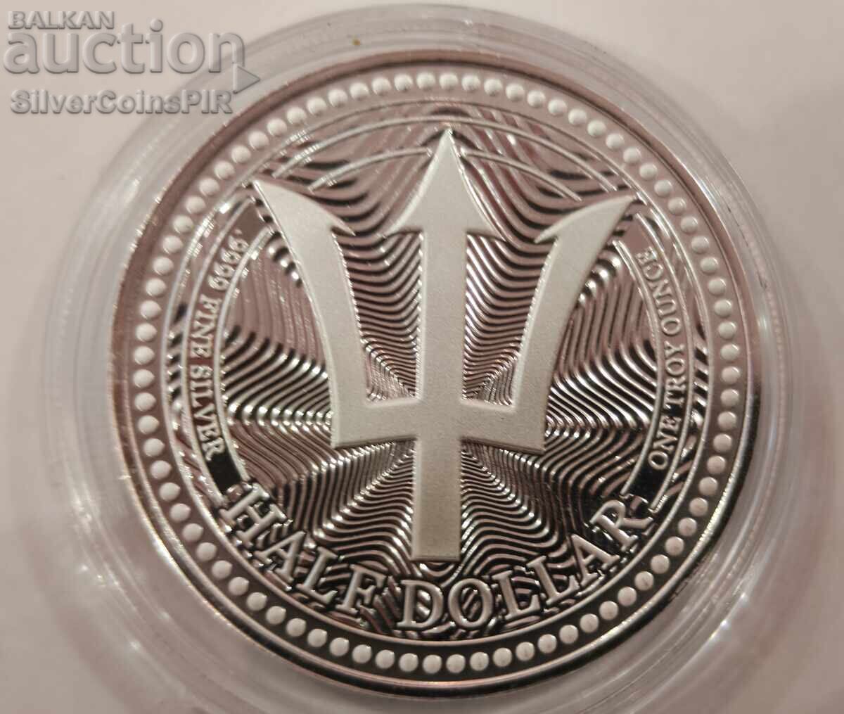 Silver 1 oz Trident 2025 Barbados