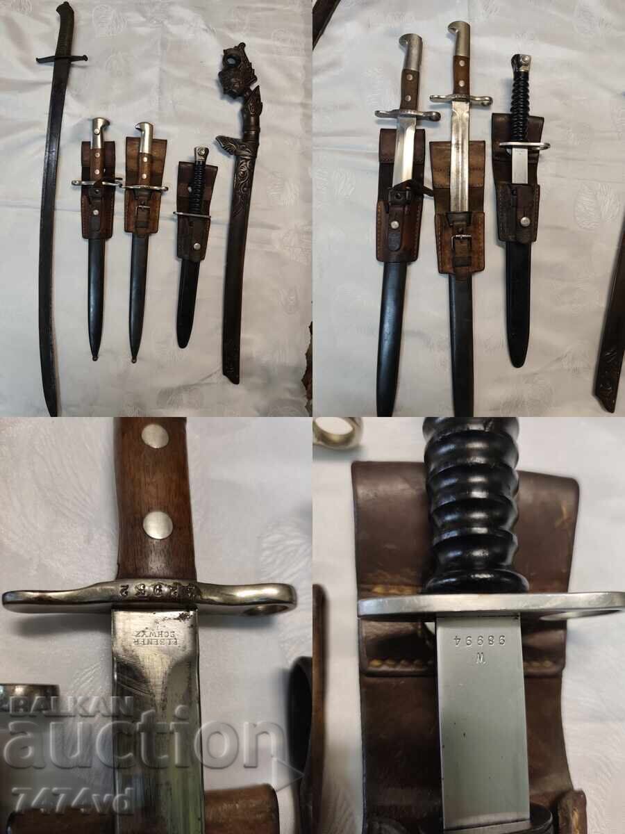 Колекция автентични хладни оръжия , щикове,сабя и др - 7