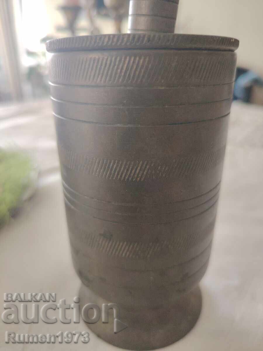 Unique, old mortar with a lid RRR - 5