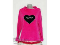 Мека пухкава блуза XL малинов цвят