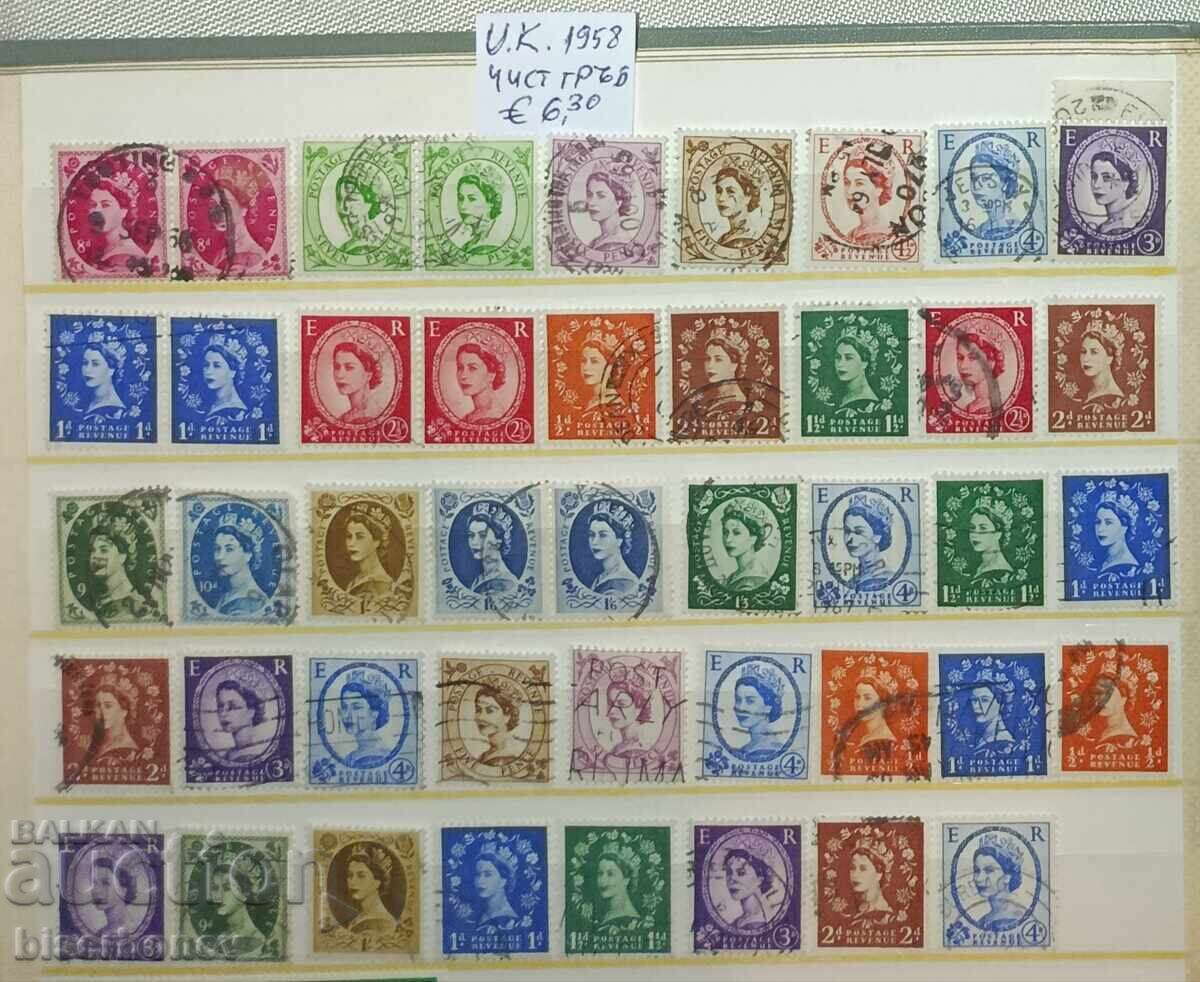 Μεγάλη Βρετανία, καθαρές ράχες, 1958