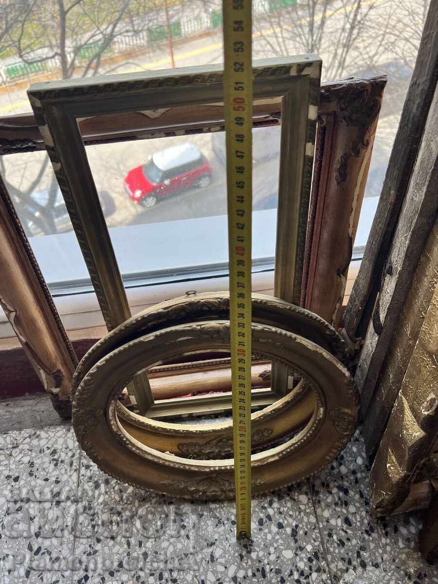 12 BUCĂȚI RAMĂ VECHE ȘI 11 BUCĂȚI STICLĂ - 6