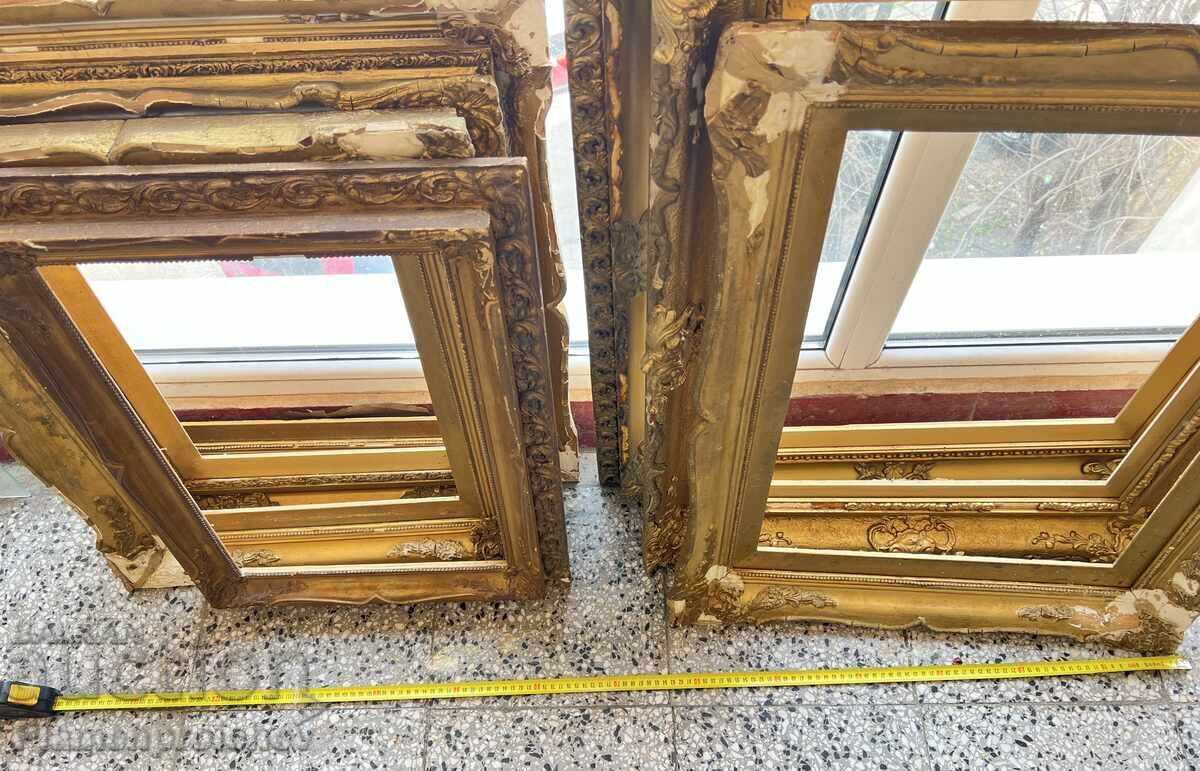 7 BUCĂȚI RAMĂ VECHE MARE ȘI 5 BUCĂȚI STICLĂ - 5