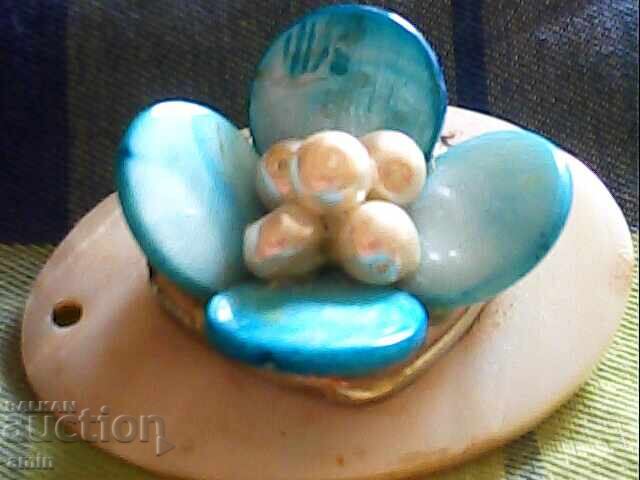 Licitație Frumos set sidef colier brățară pandantiv mare sidef