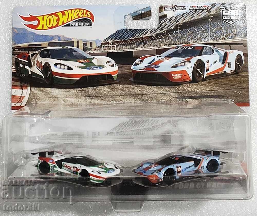Hot Wheels Premium ΣΕΤ 16 Ford GT Race 1:64 Ford GT