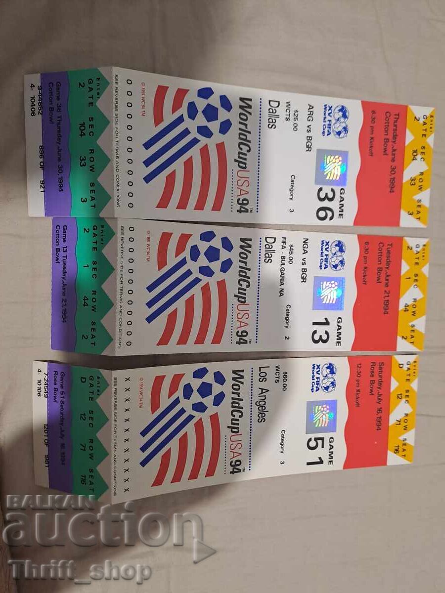 SUA 94' - Bilete la fotbal pentru Bulgaria cu preț € 0.01 | 0.02 BGN
