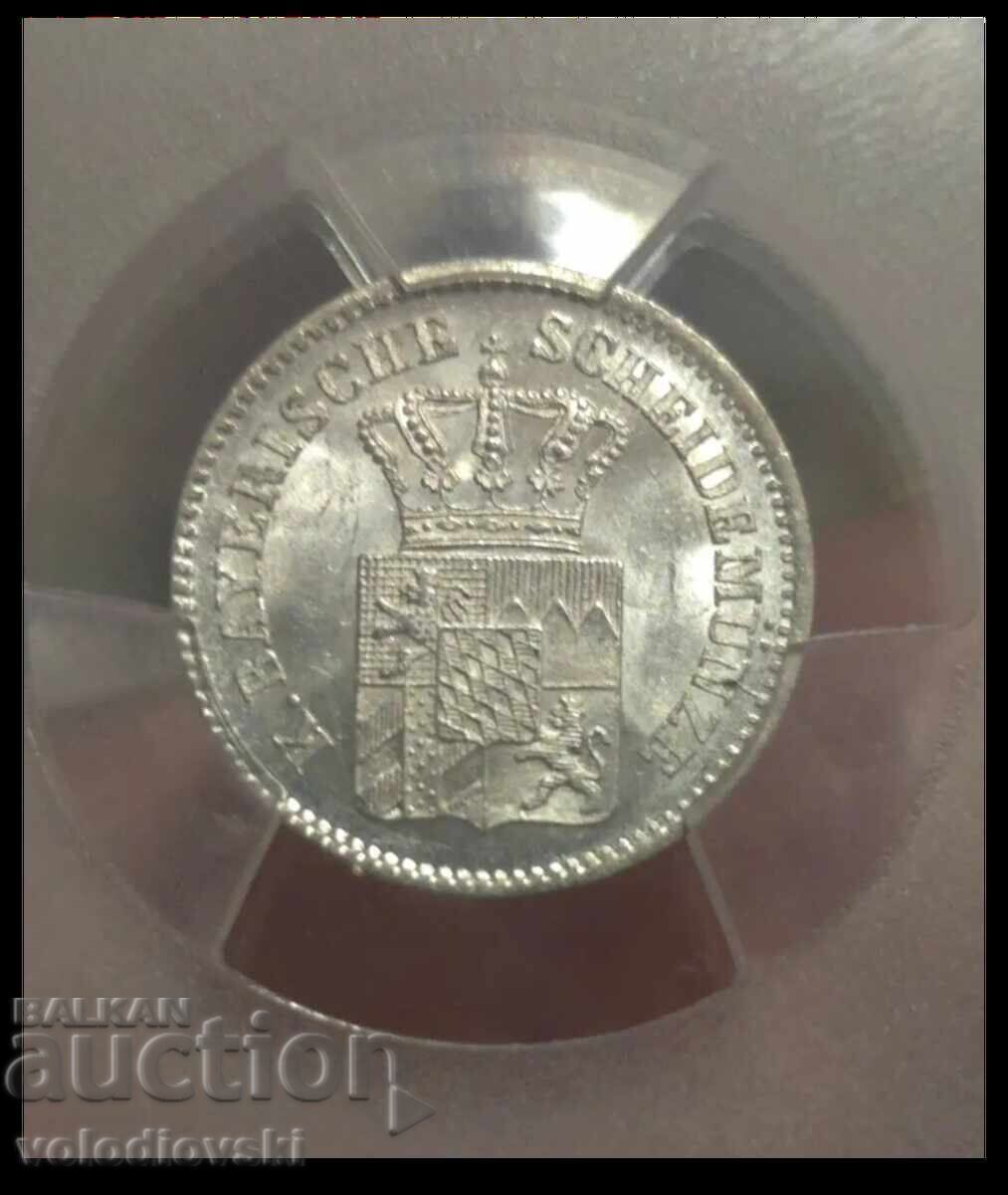 3 Кройцера 1865 Bavaria Top 10 MS64 с цена 170.00 €