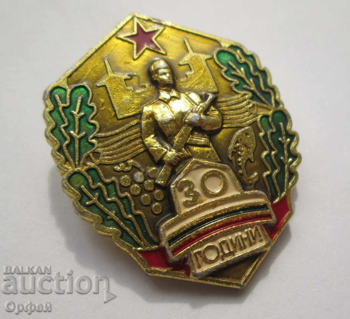 НРБ Соц нагръден знак значка 30г Видински граничен отряд с цена € 20.00 | 39.12 лв.