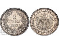 2 Leva 1882 NNC MS60