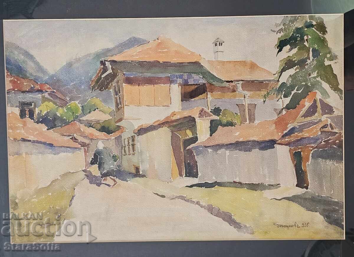 Painting by Dimitar Paunov landscape 1936 with price € 650.00 | 1271.29 BGN