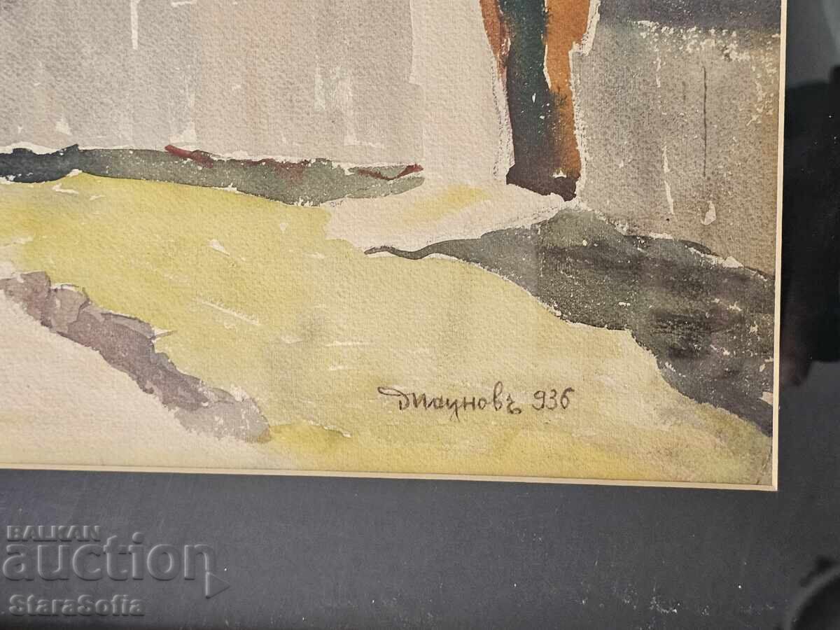 Painting by Dimitar Paunov landscape 1936 - 6