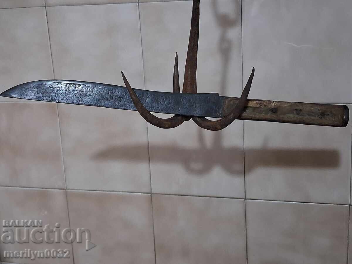 Παλιό σφυρήλατο μαχαίρι Μπουϊνόφσκι, καρακουλάκ, λεπίδα - 7