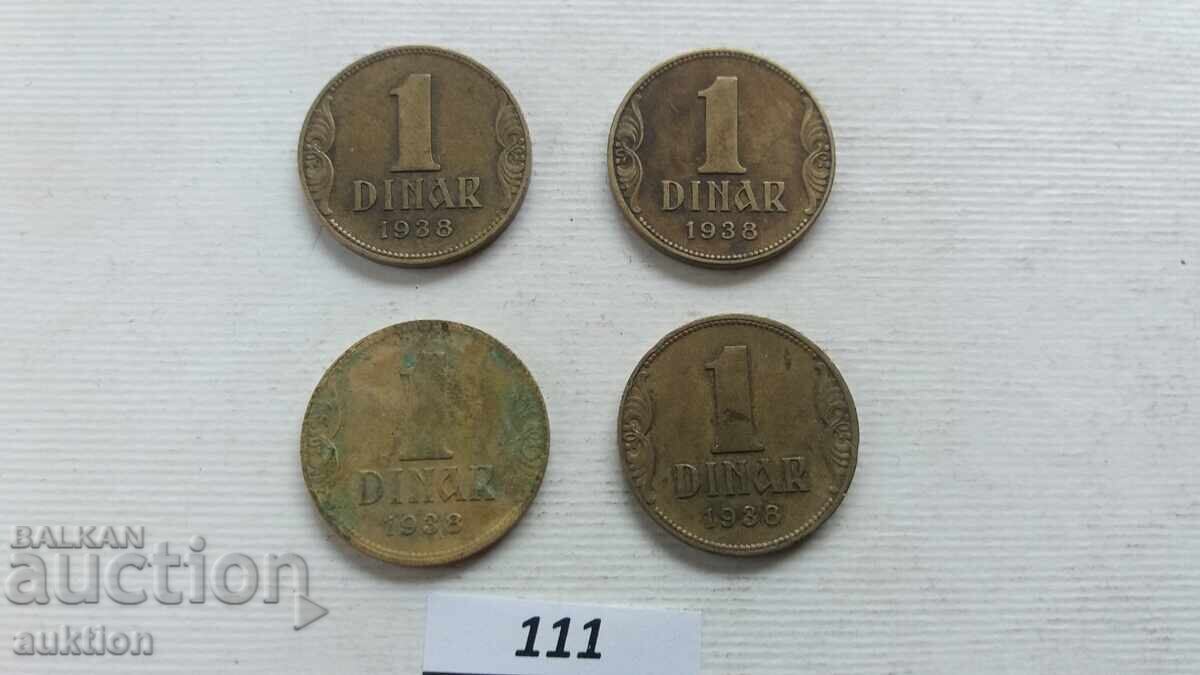 Παράδοση 1 dinar 1938 godina 4 broya
