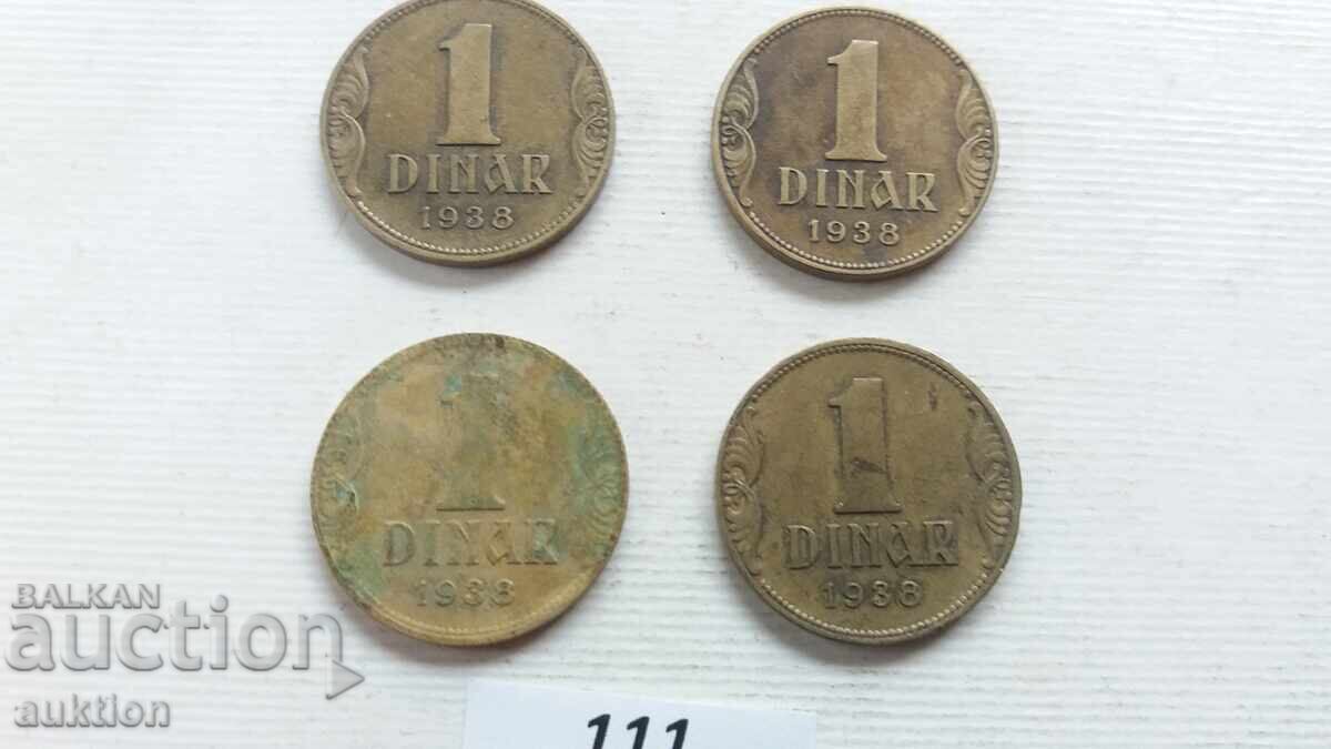 1 dinar 1938 godina 4 broya