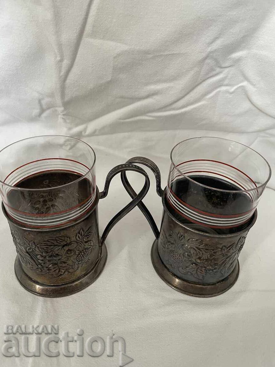 Suporturi pentru pahare cu pahare - URSS, 2 bucăți cu preț € 29.95 | 58.58 BGN