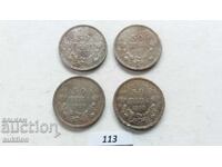 50 leva 1940 and 1943, 4 pieces
