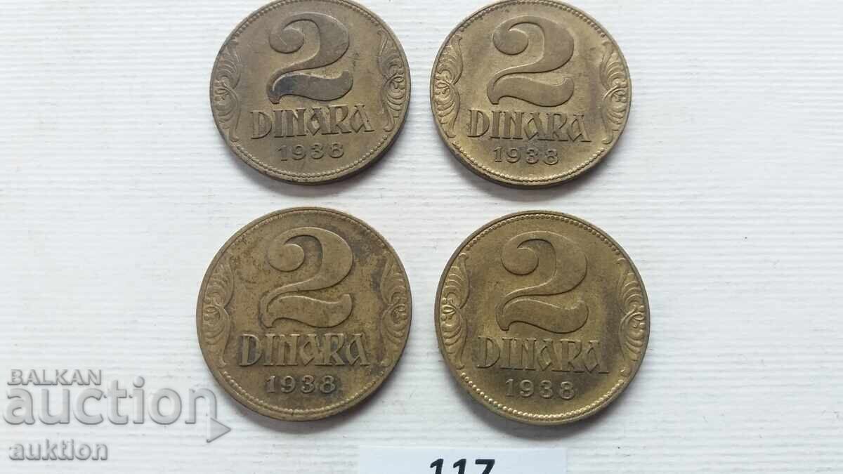 2 DINARI 1938 - 4 BUCĂȚI cu preț € 3.99 | 7.80 BGN