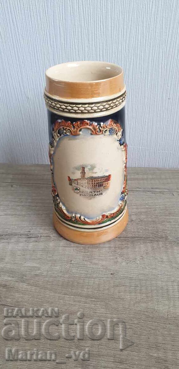 Old porcelain beer mug with price € 10.00 | 19.56 BGN