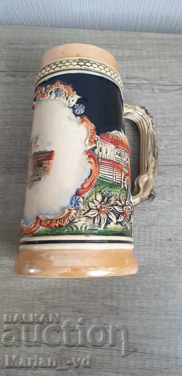 Old porcelain beer mug - 7